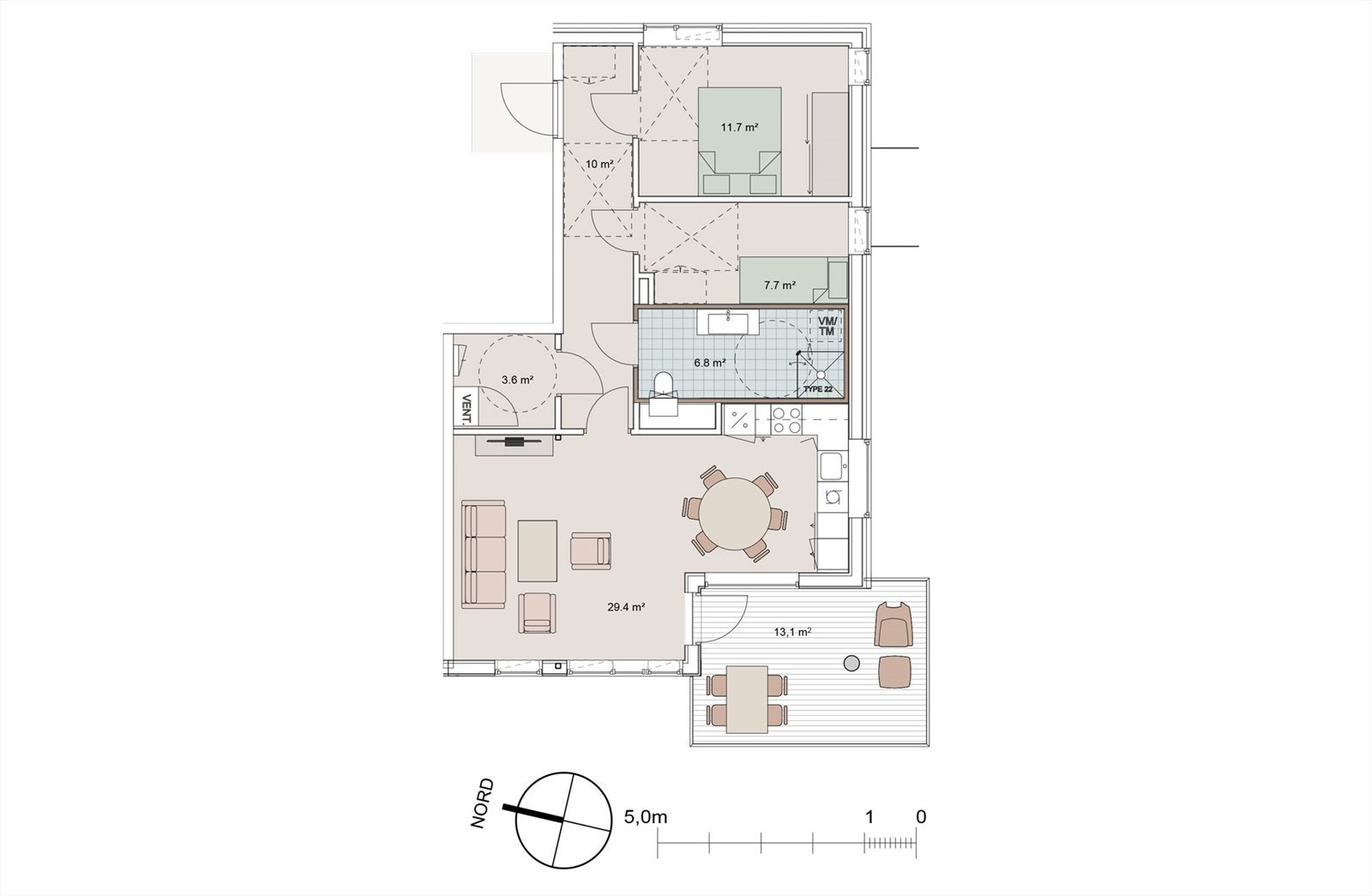 Plantegning hentet fra prosjektbeskrivelse. NB! Areal kan avvike. Galleribilde