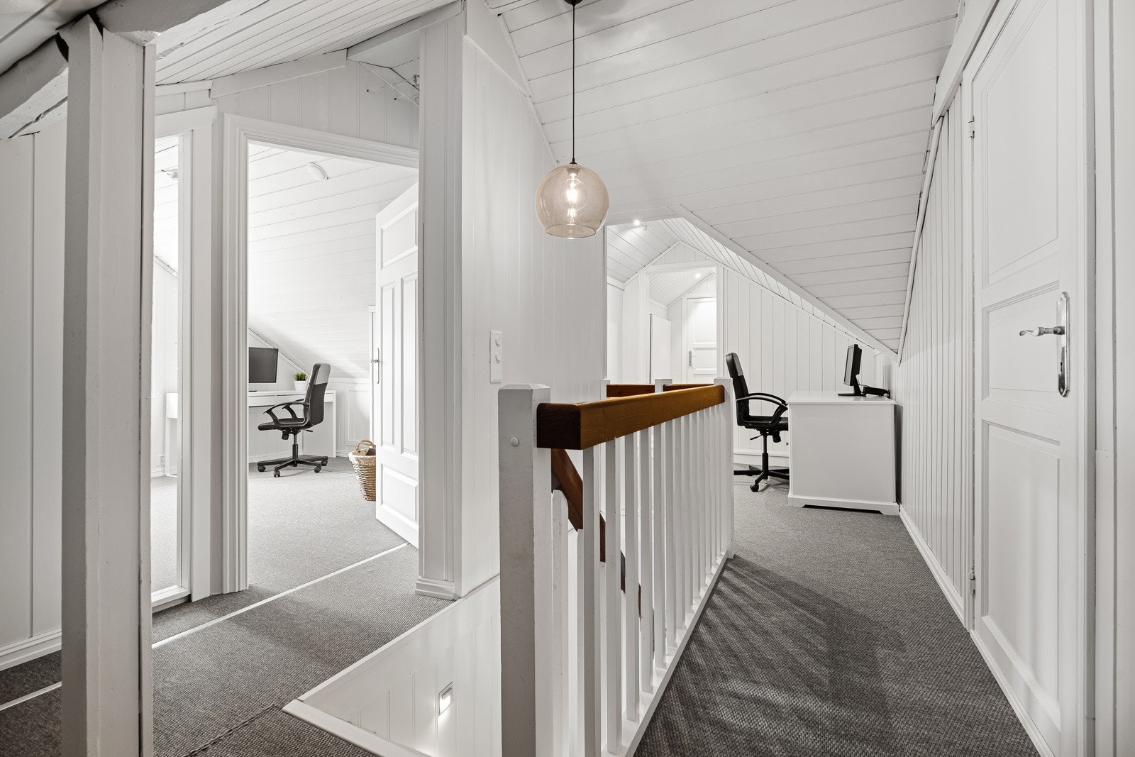 Loftsetasjen består av tre soverom Galleribilde