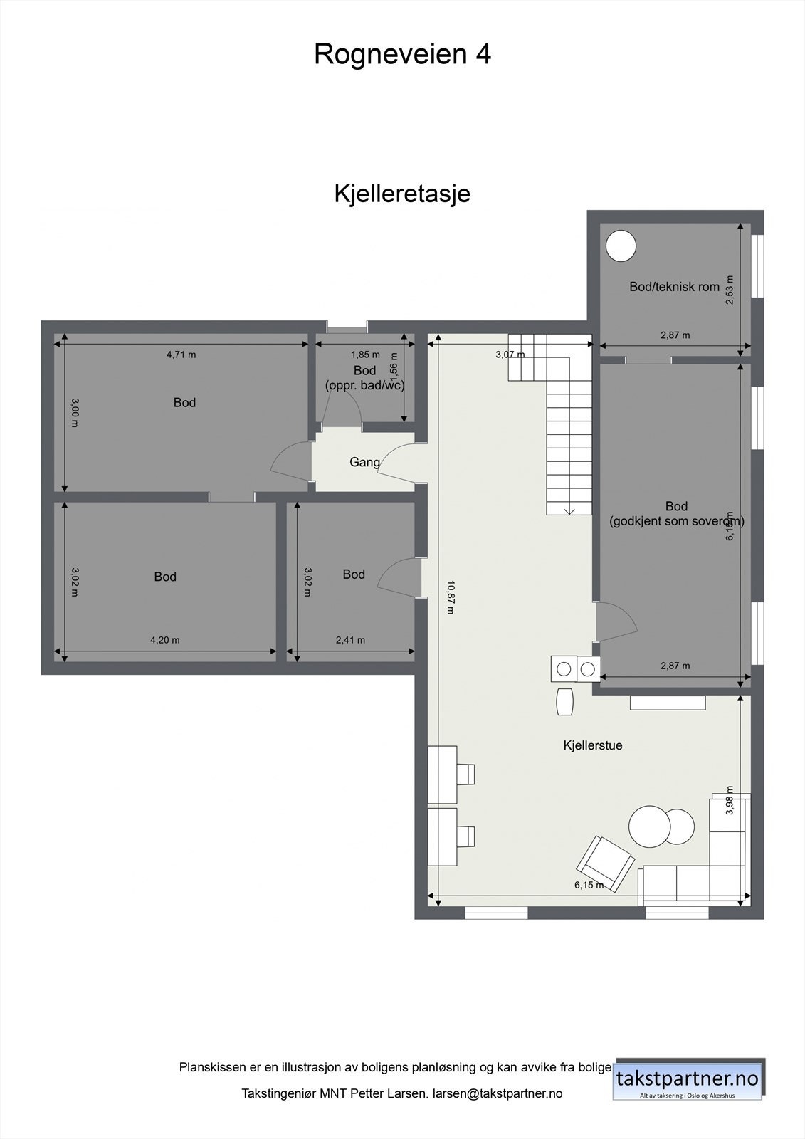 Planskisse kjeller Galleribilde