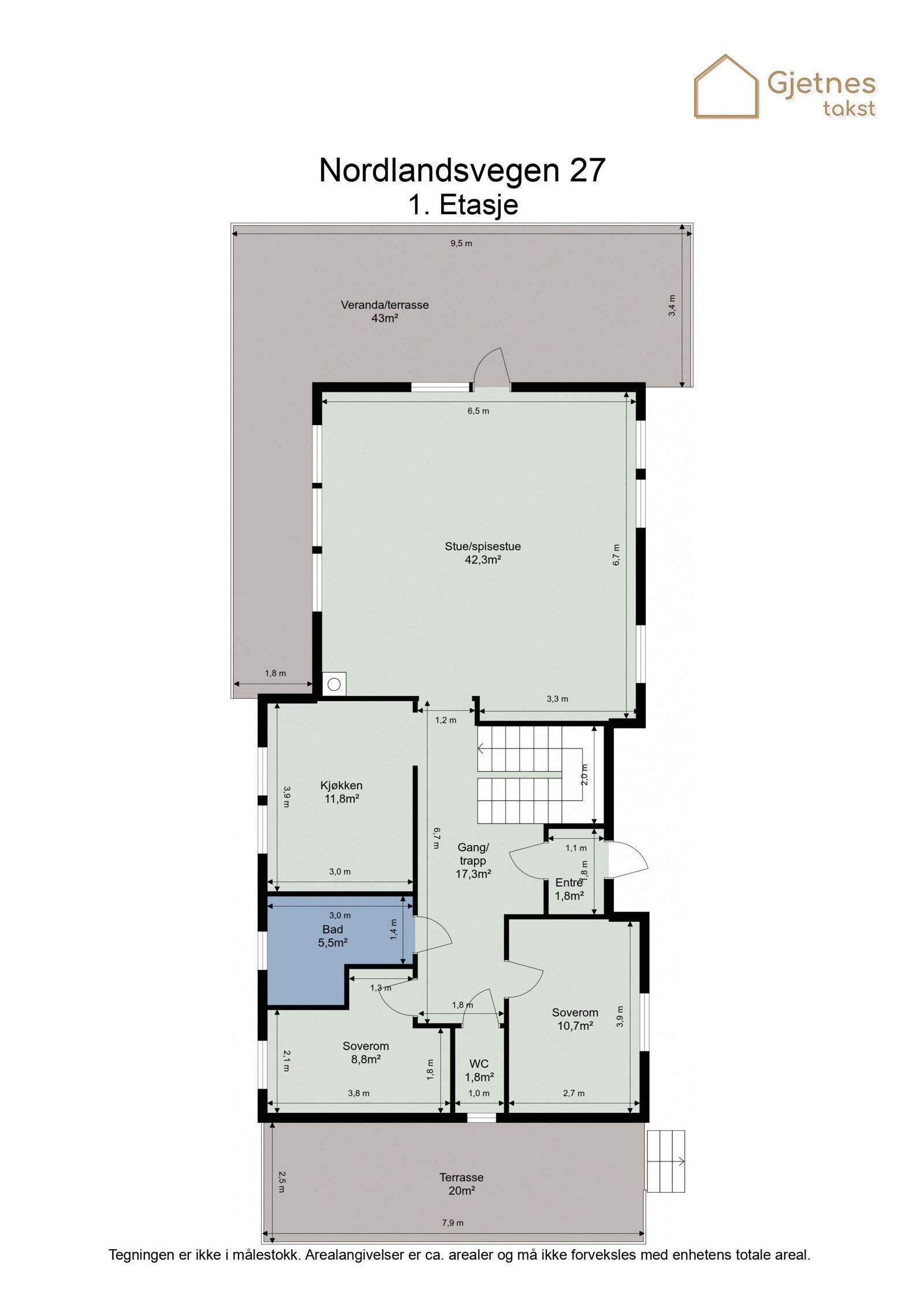 Plantegning 1.etasje. Galleribilde