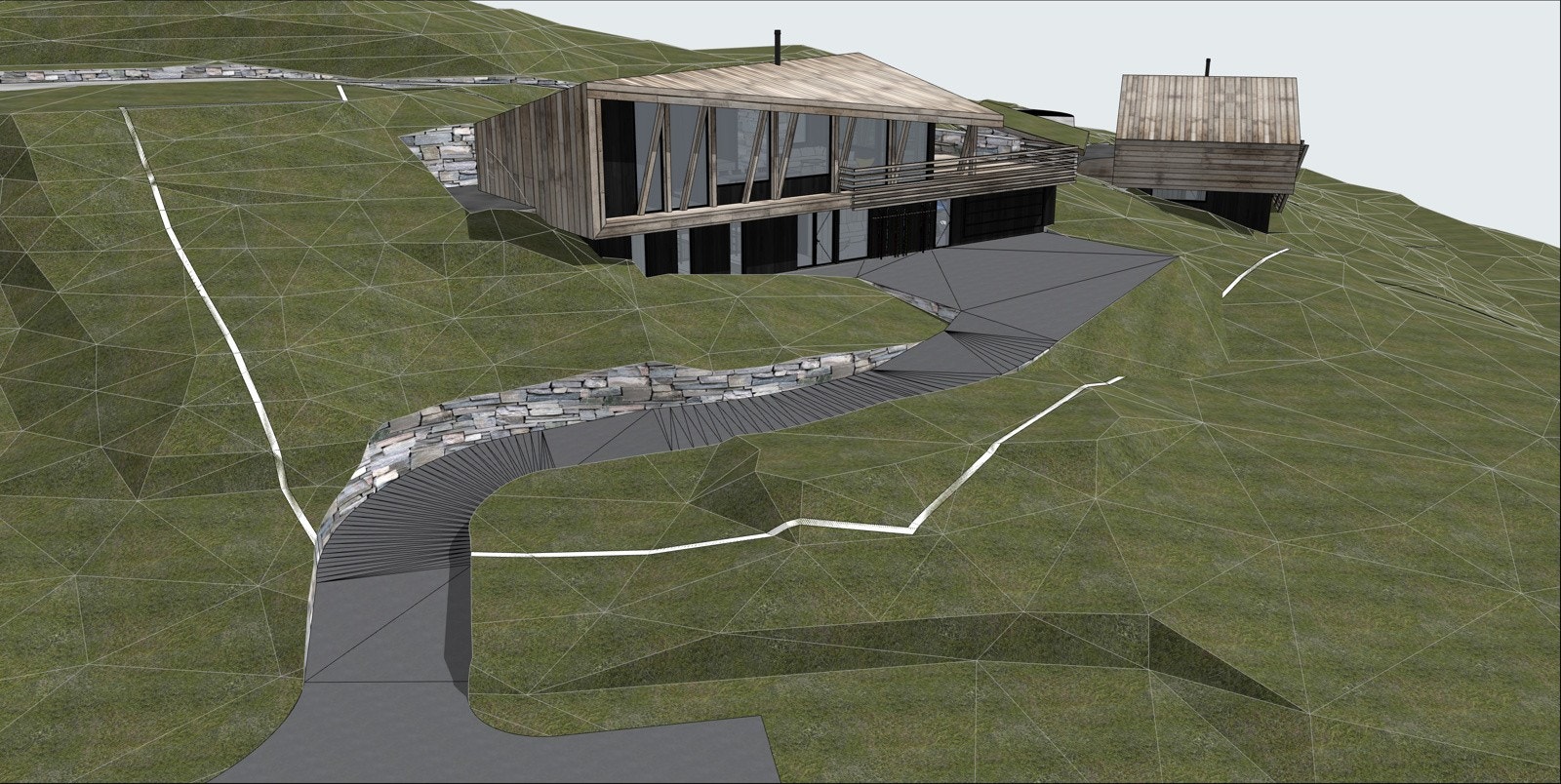 Illustrasjon av mulig hytte på eiendommen Galleribilde