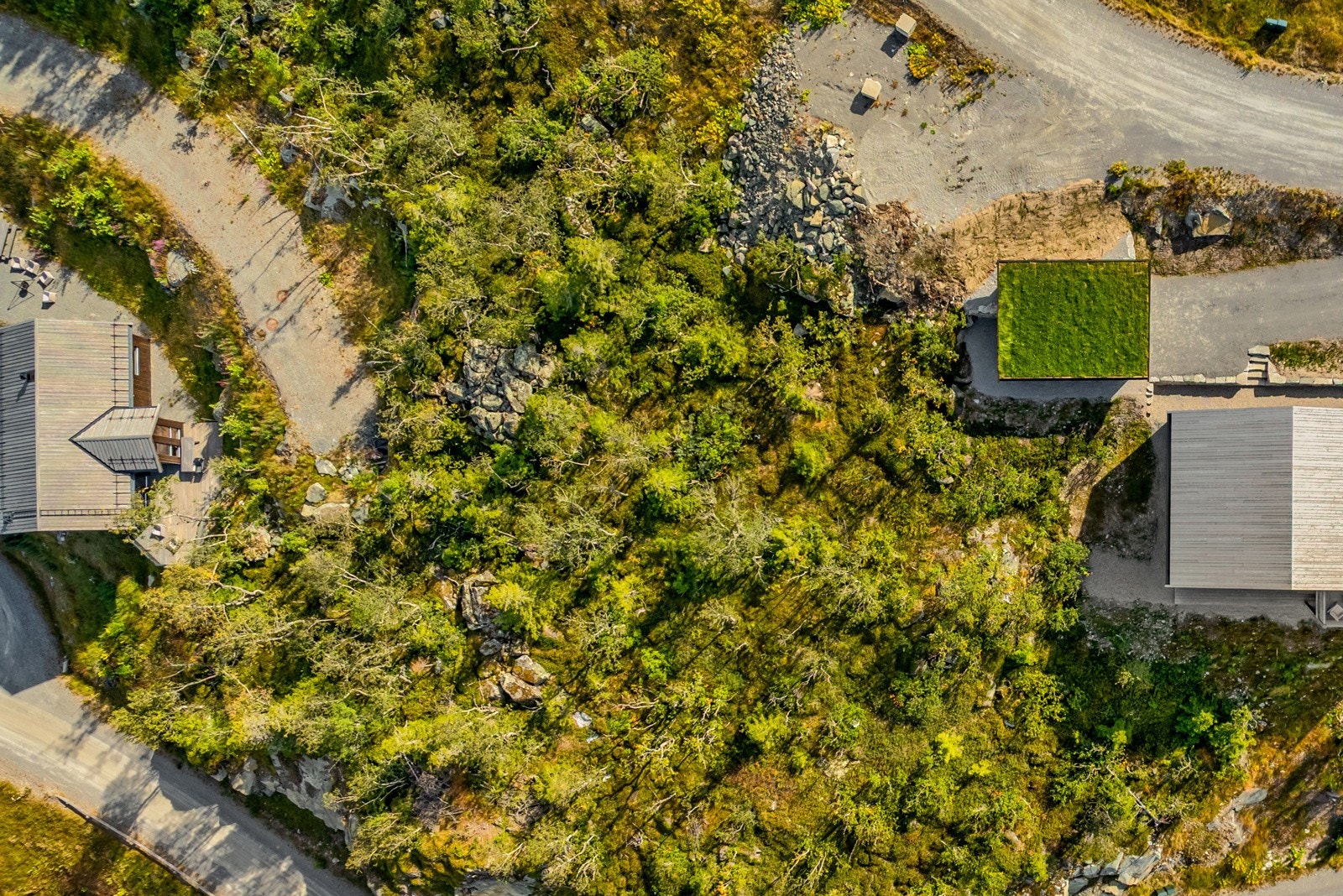 Dronebilde av tomten Galleribilde