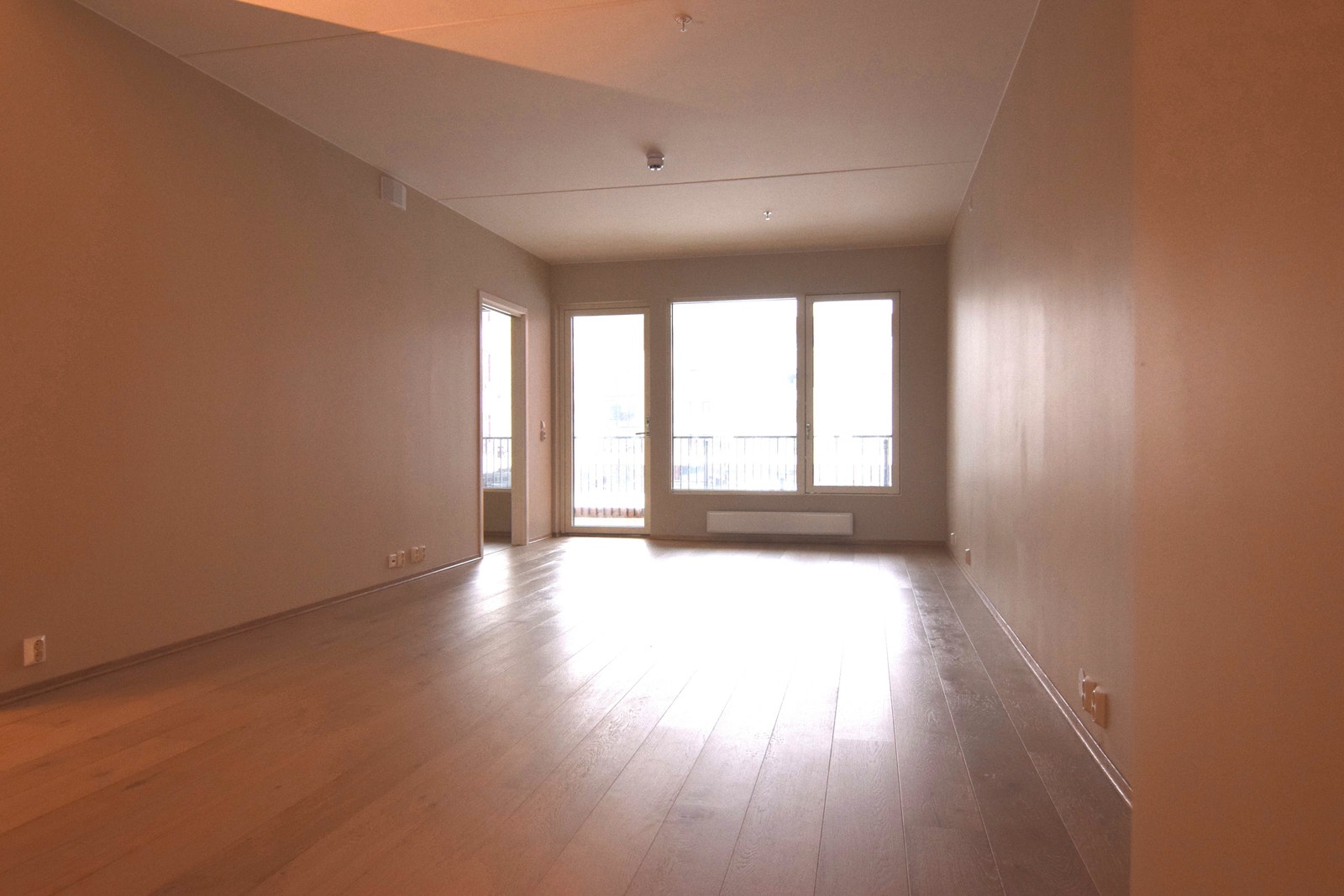 Stor stue med utgang til overbygd balkong. Galleribilde