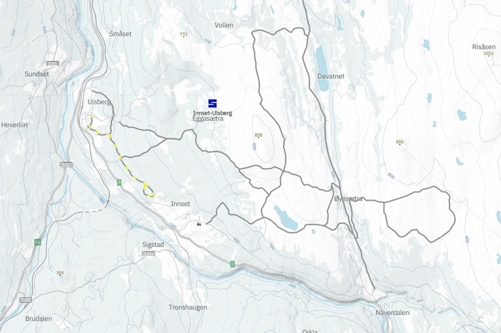 Områdebilde med løypekart Galleribilde
