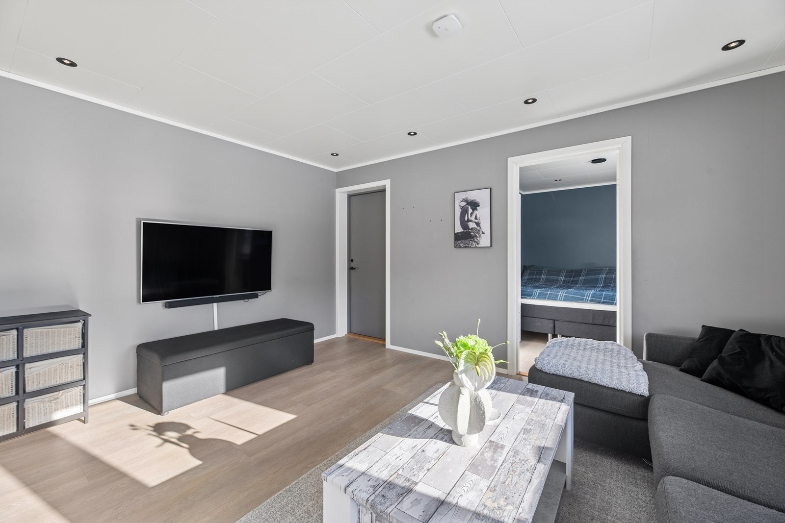 Her får du plass til sofagruppe og tilhørende møbler. Galleribilde