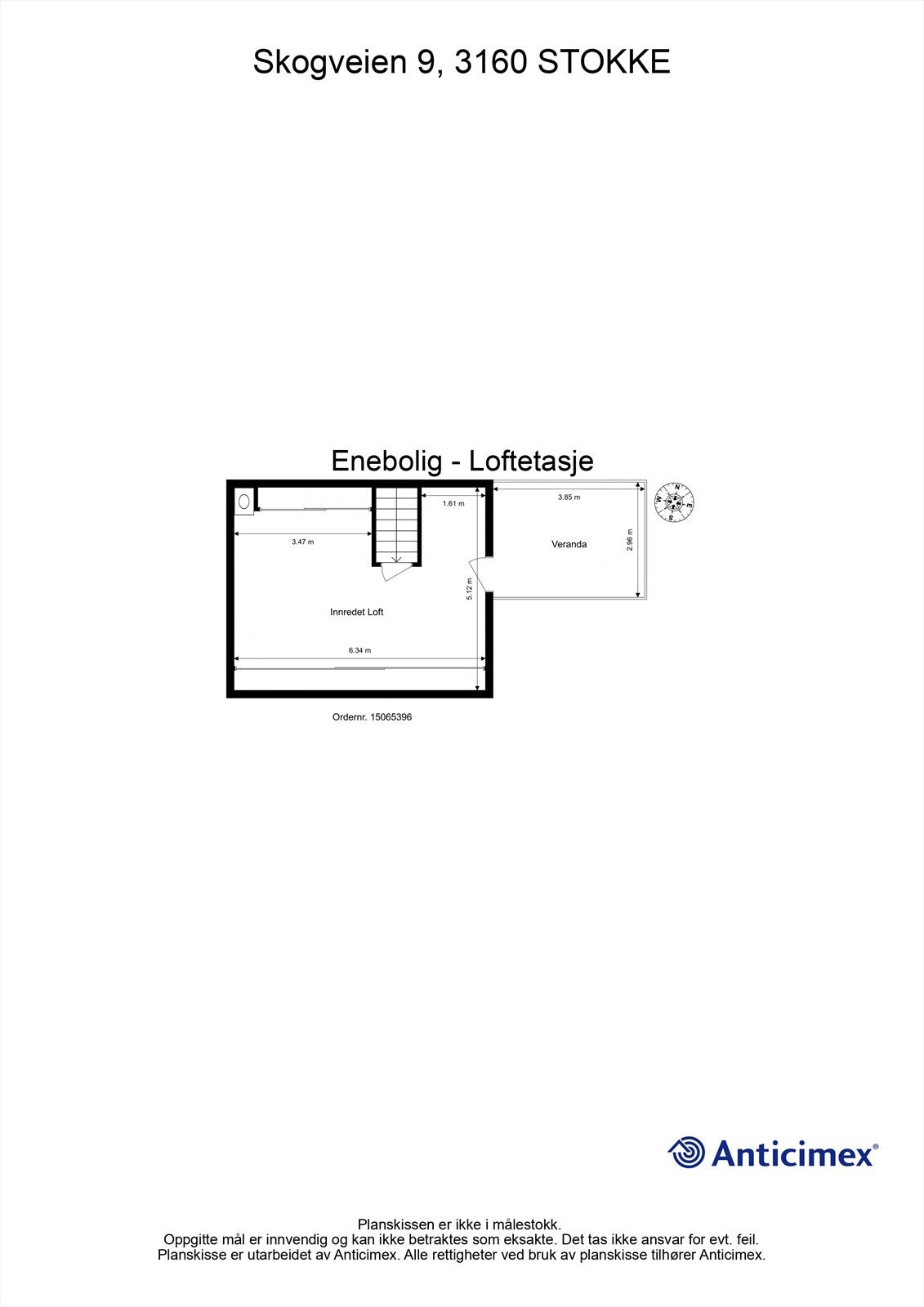 Plantegning loft Galleribilde