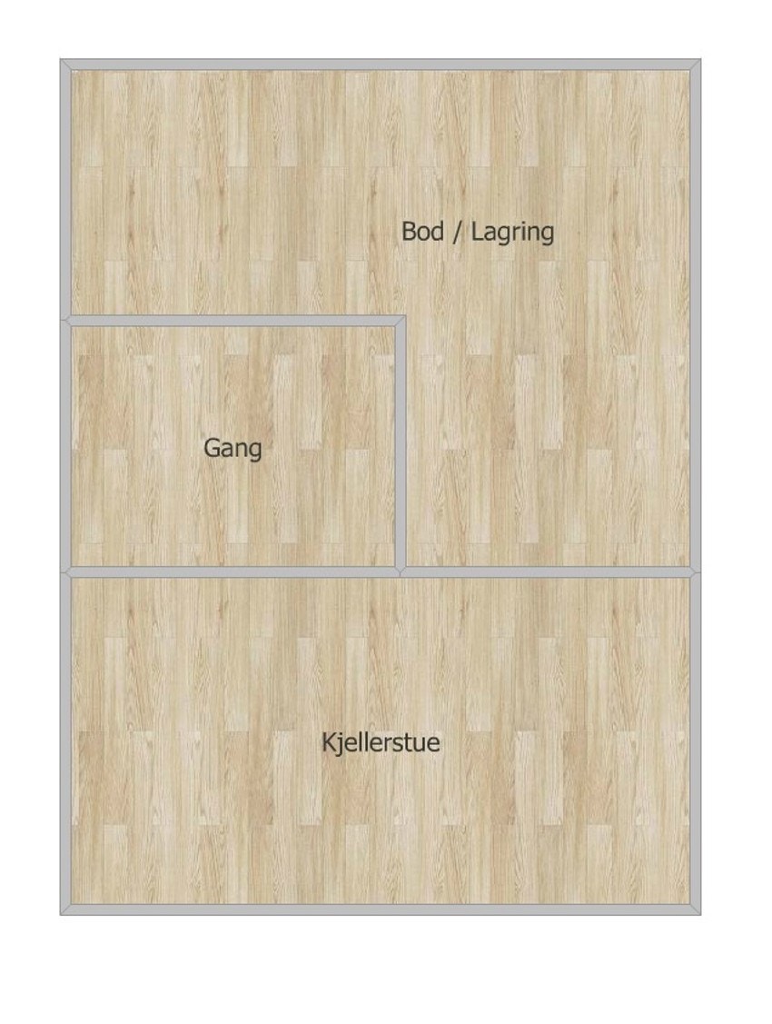 Kjeller byr på: trapperom, gang, teknisk rom, bod og kjellerstue. Galleribilde