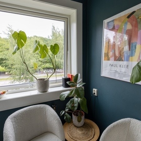 Sittekrok med morgensol Galleribilde