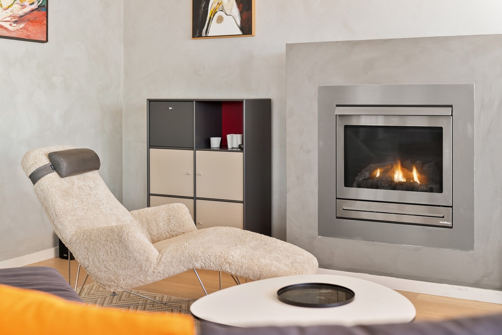 Hyggelig gasspeis i stuen. Galleribilde