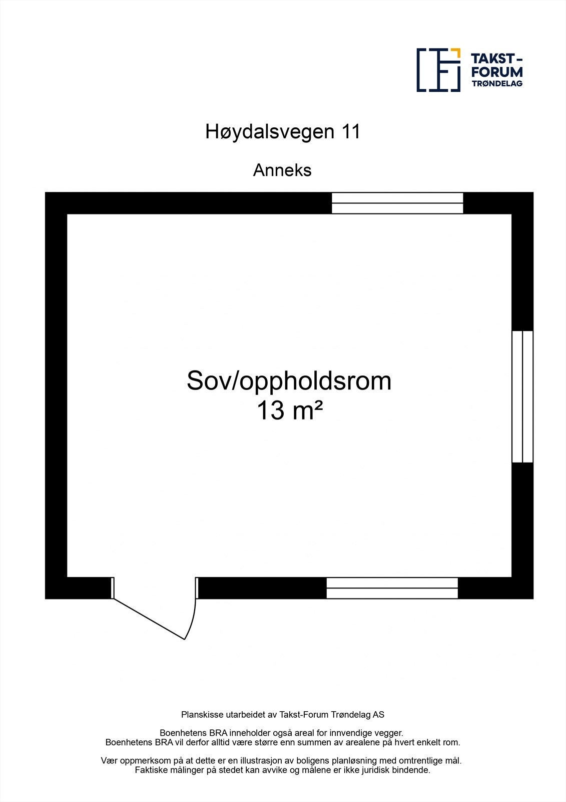 Planskisse Anneks Galleribilde