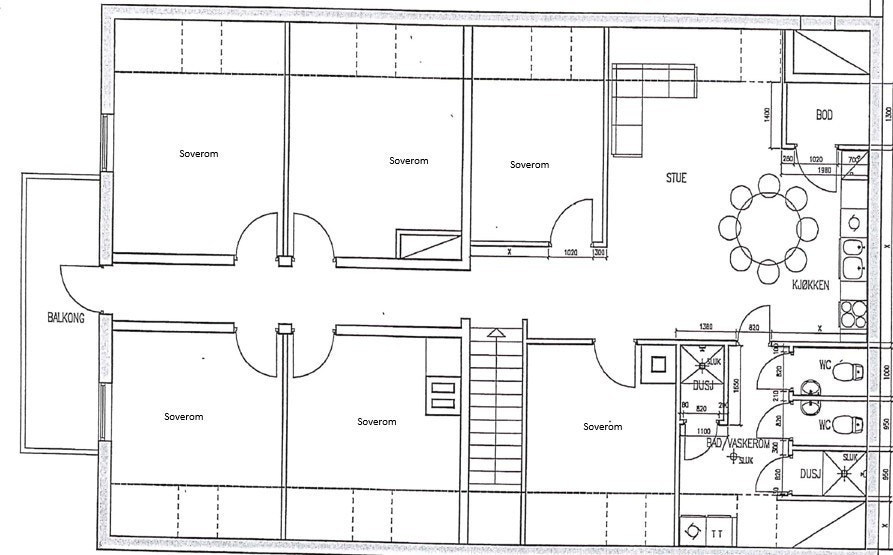 Planløsning leilighet Galleribilde