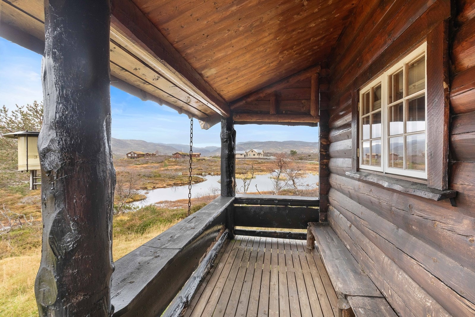 Terrassen er på 26 kvm. Galleribilde