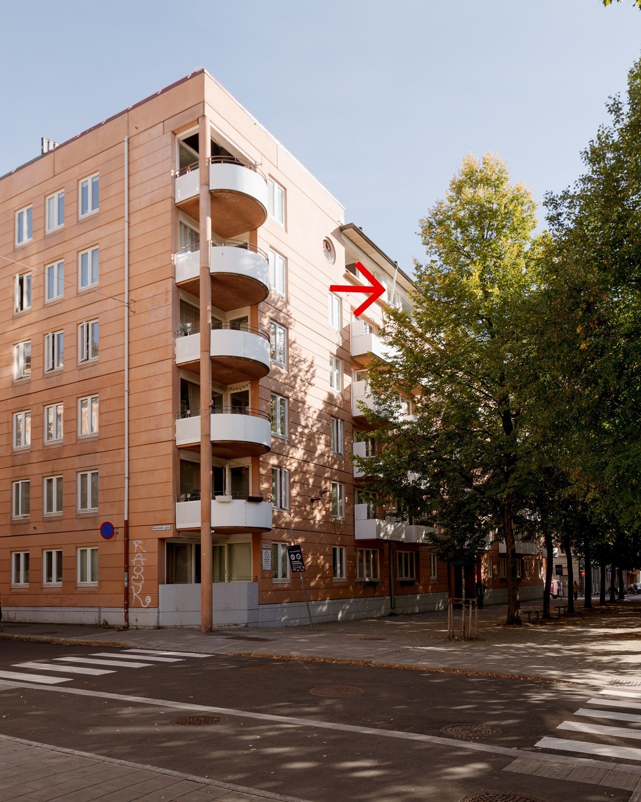 Leiligheten har en meget god intern beliggenhet i bygget. Galleribilde