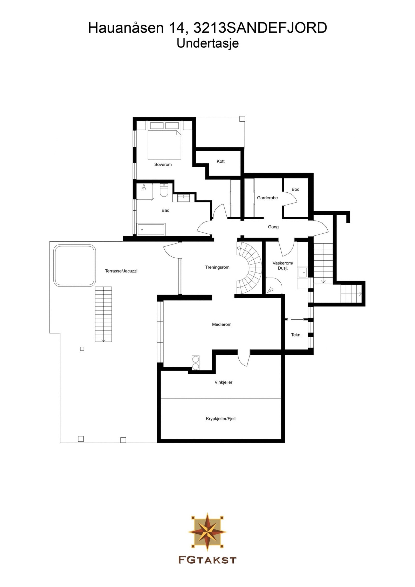 Planløsning underetasje Galleribilde