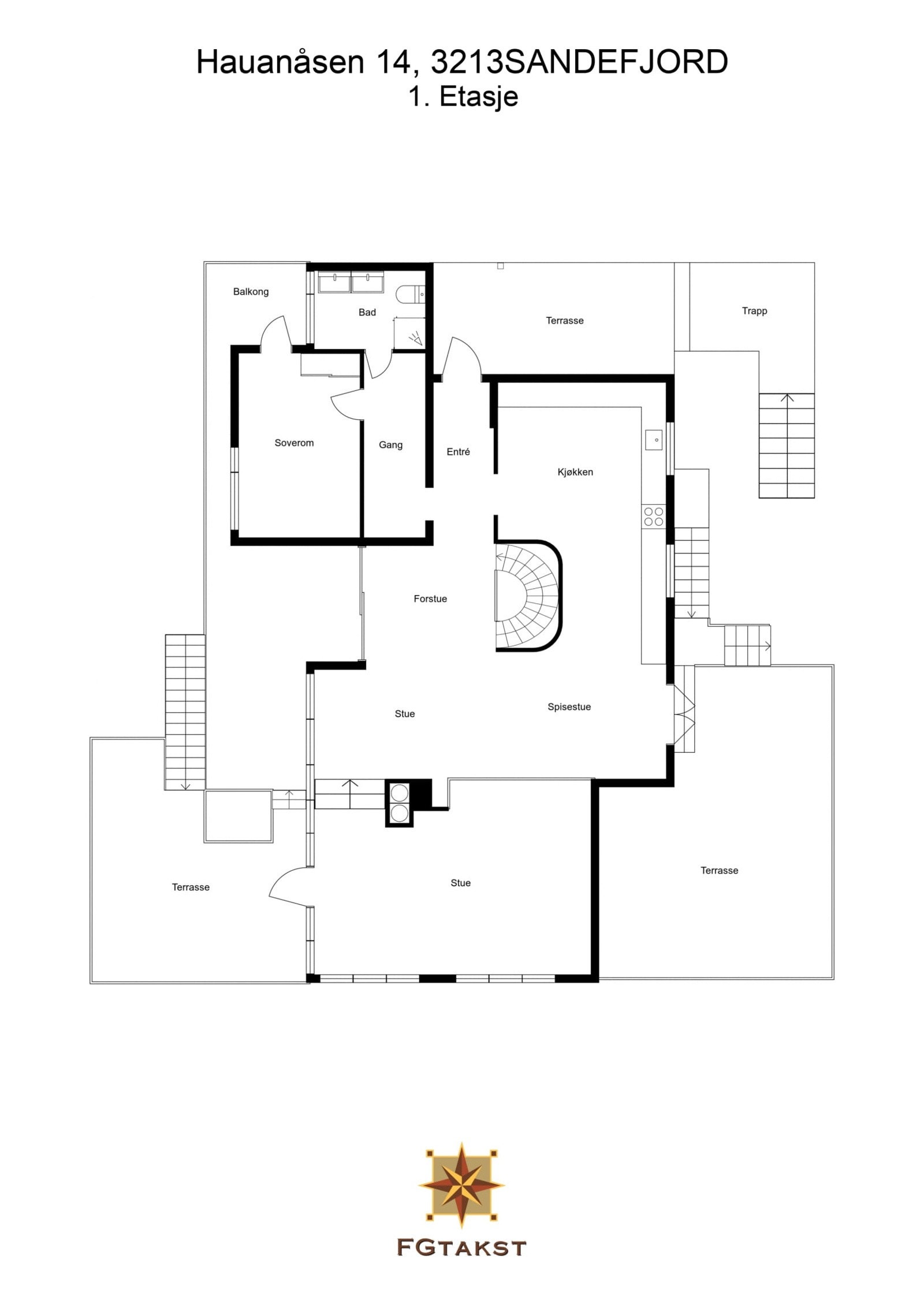 Planløsning 1. etasje Galleribilde