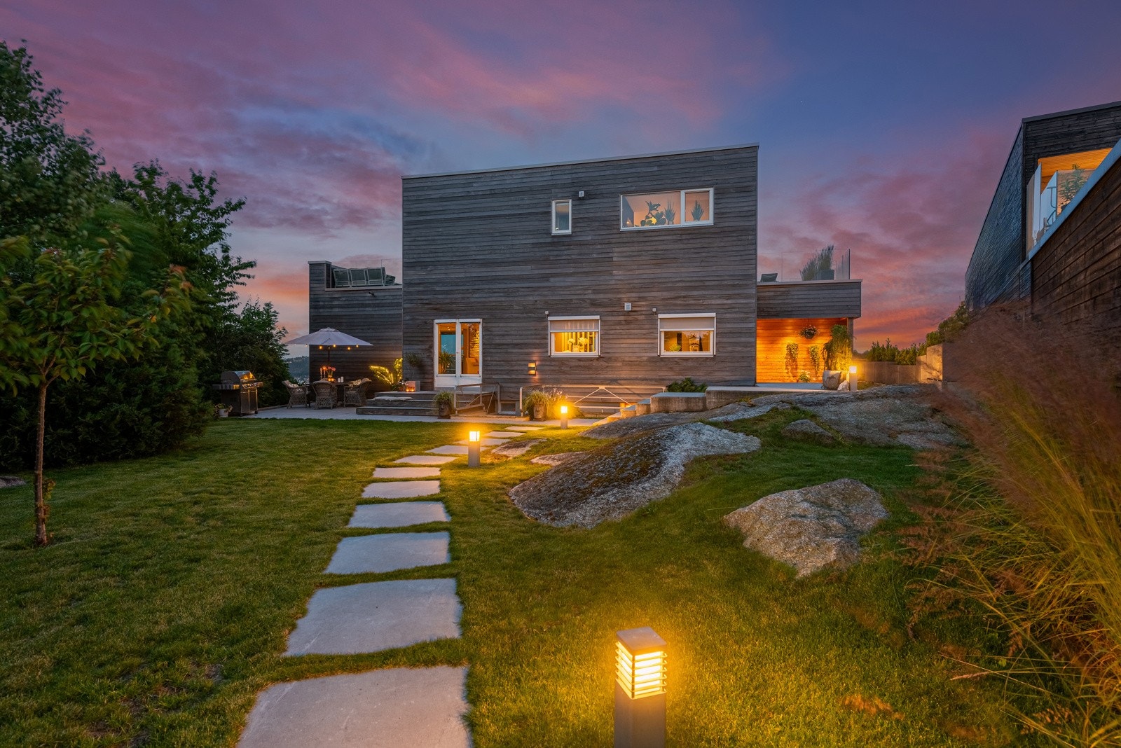 Adkomst på kveldstid Galleribilde