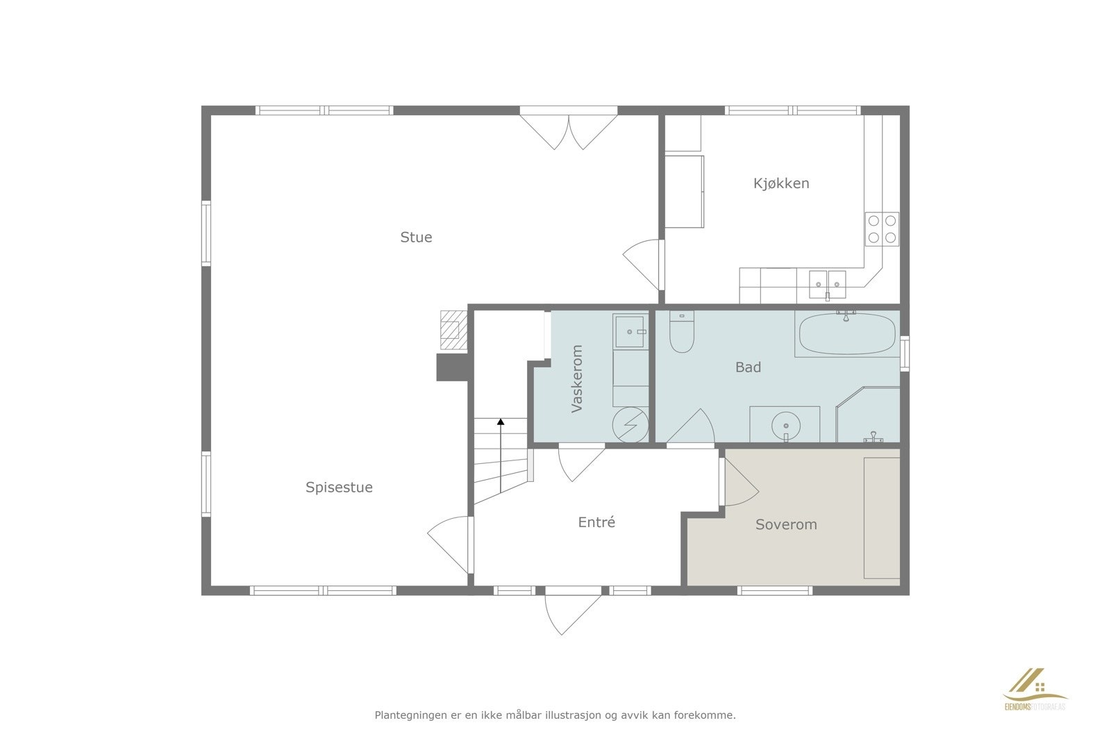 Plantegning 1.etasje. Galleribilde