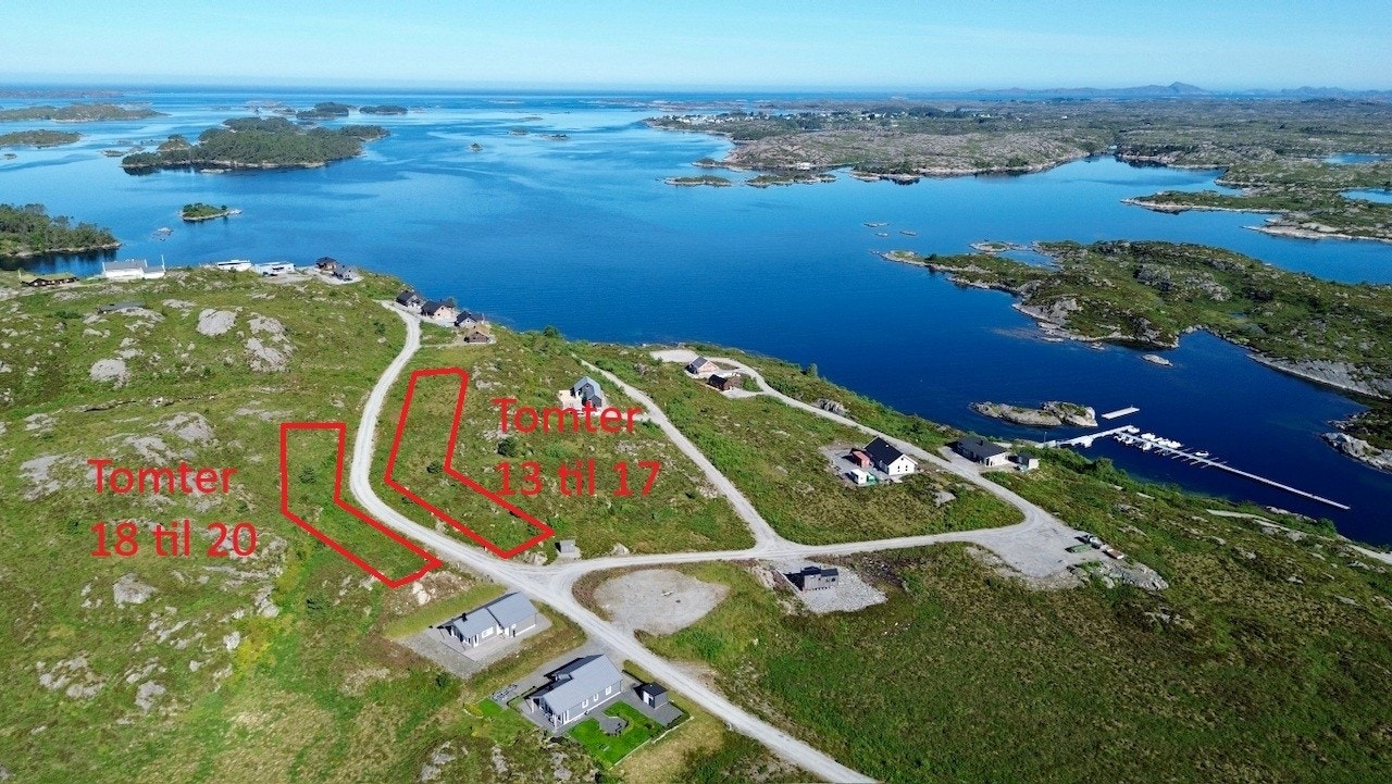 Markering viser kun området med ledige tomter, dette er ikke grensene til tomtene. Galleribilde