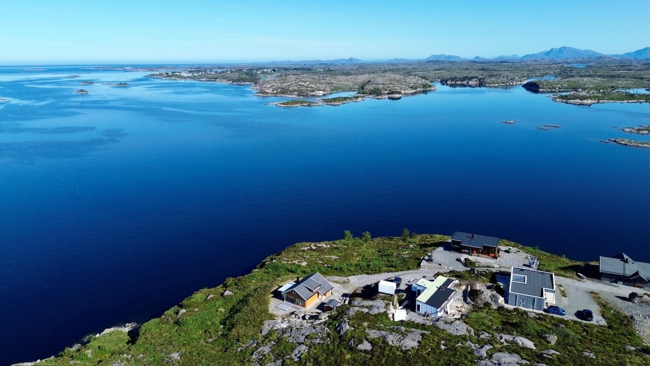 Idyllisk utsikt med alle øyene i nærområdet Galleribilde