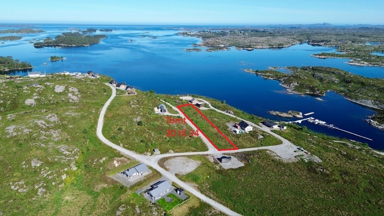 Markering viser kun området med ledige tomter, dette er ikke grensene til tomtene. Galleribilde