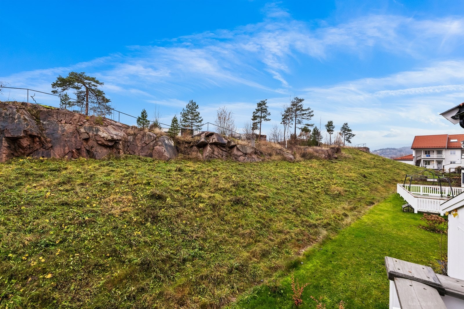 Utsikt fra terrasse. Galleribilde