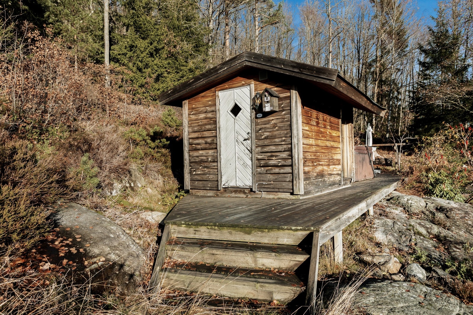 Badstue med tilhørende terrasse. Galleribilde