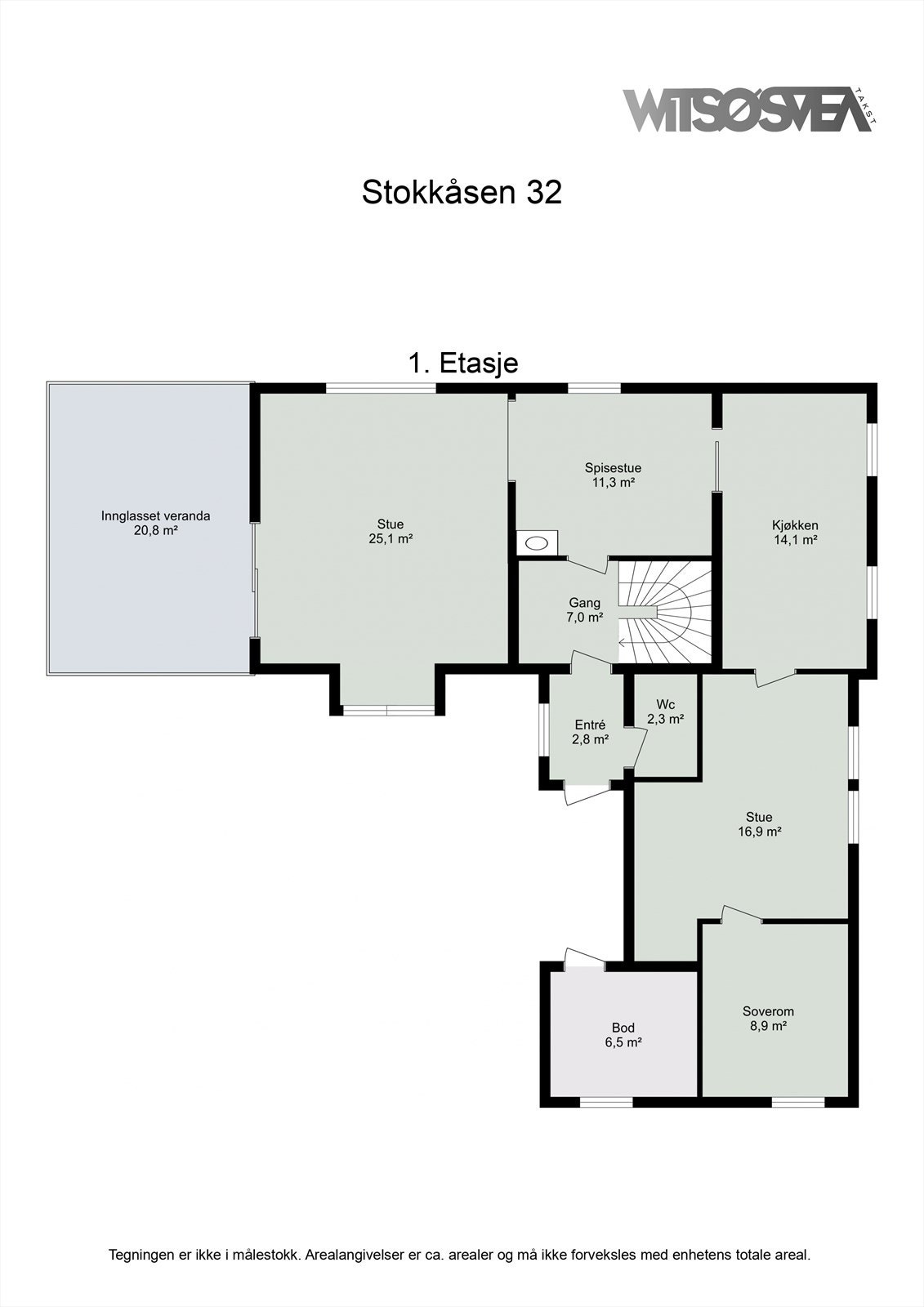 Plantegning - 1. etasje. Galleribilde