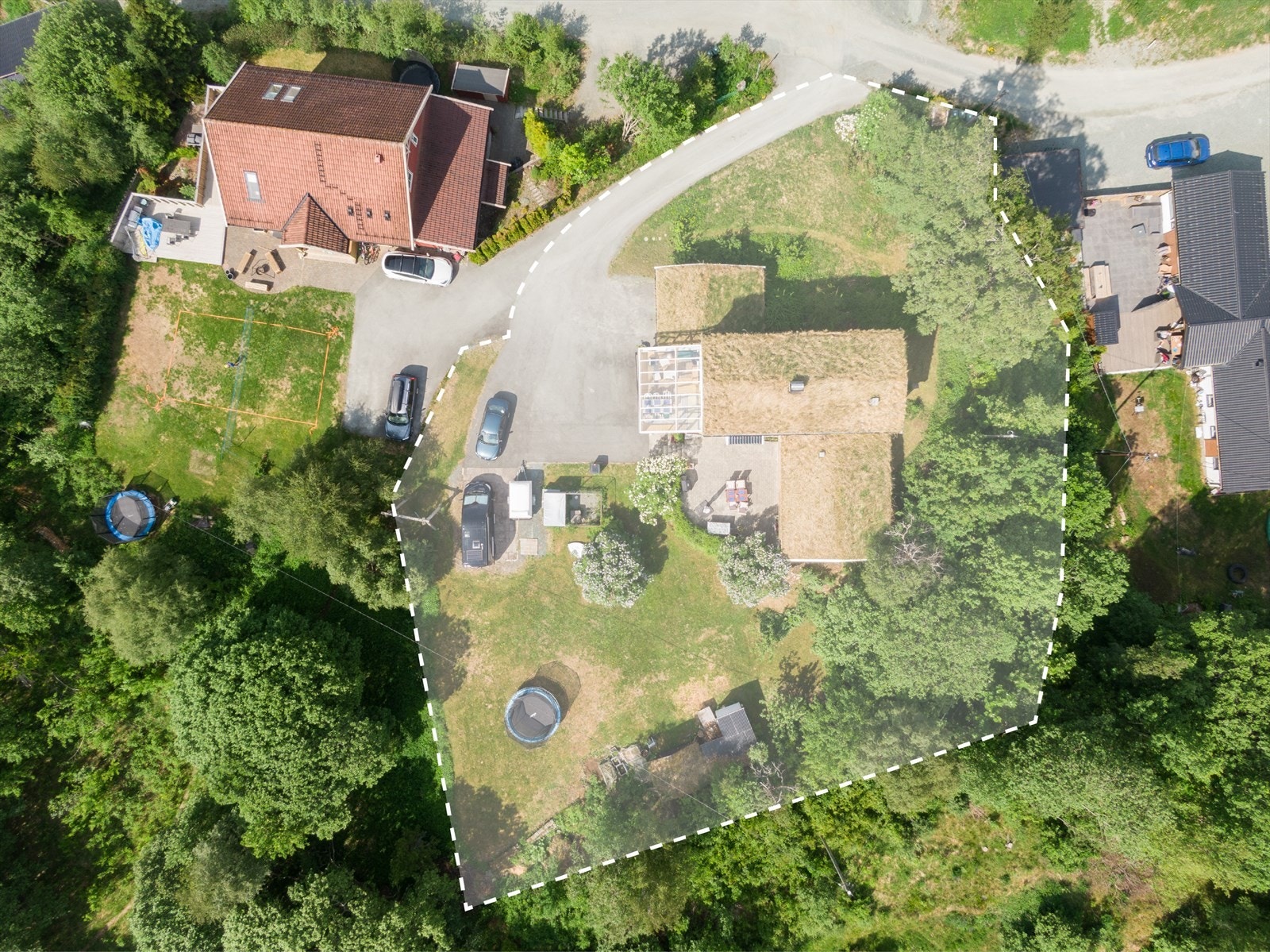 Utsnitt av tomtegrense (avvik kan forekomme). Galleribilde