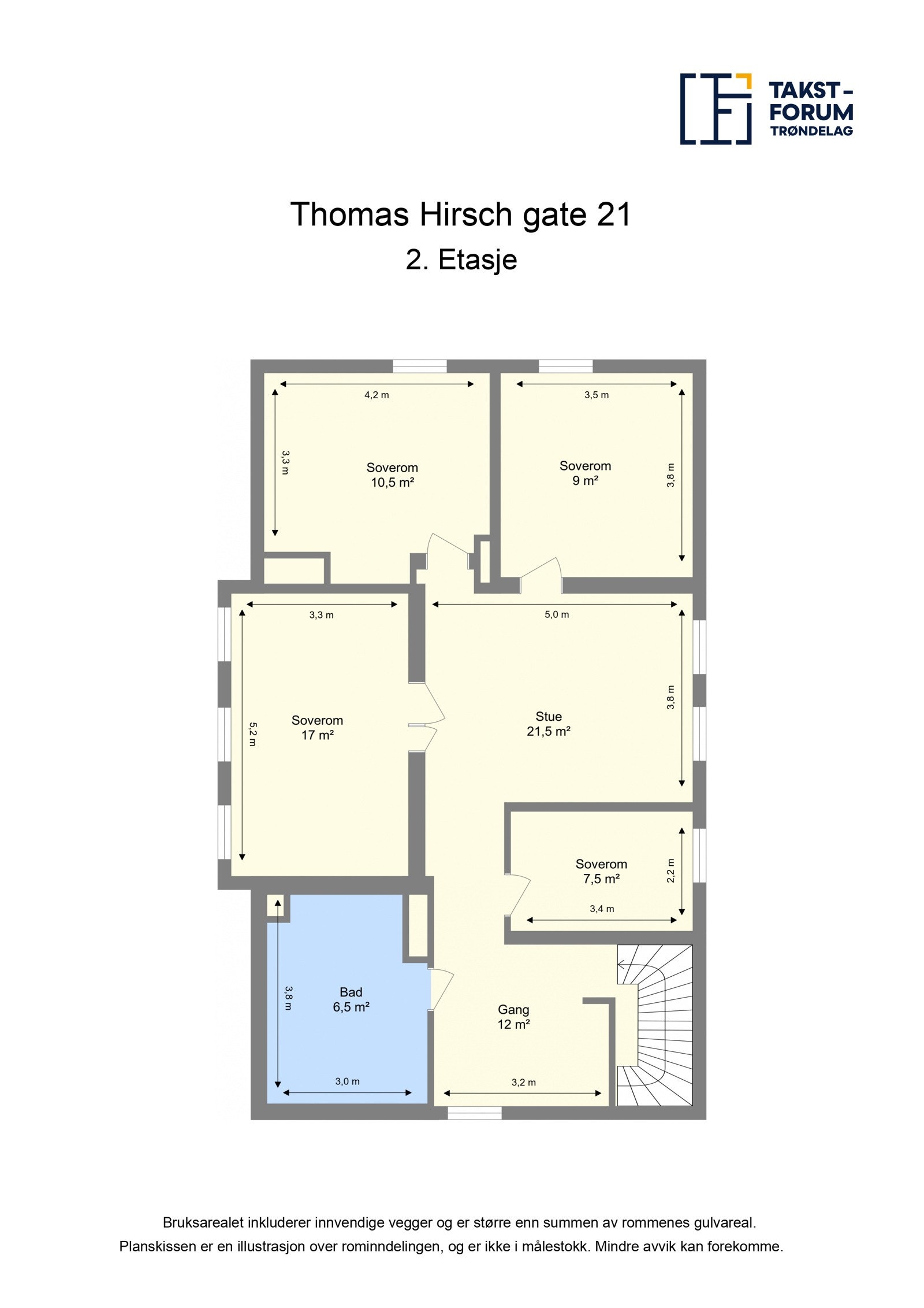 Planskisse 2.etasje. Galleribilde