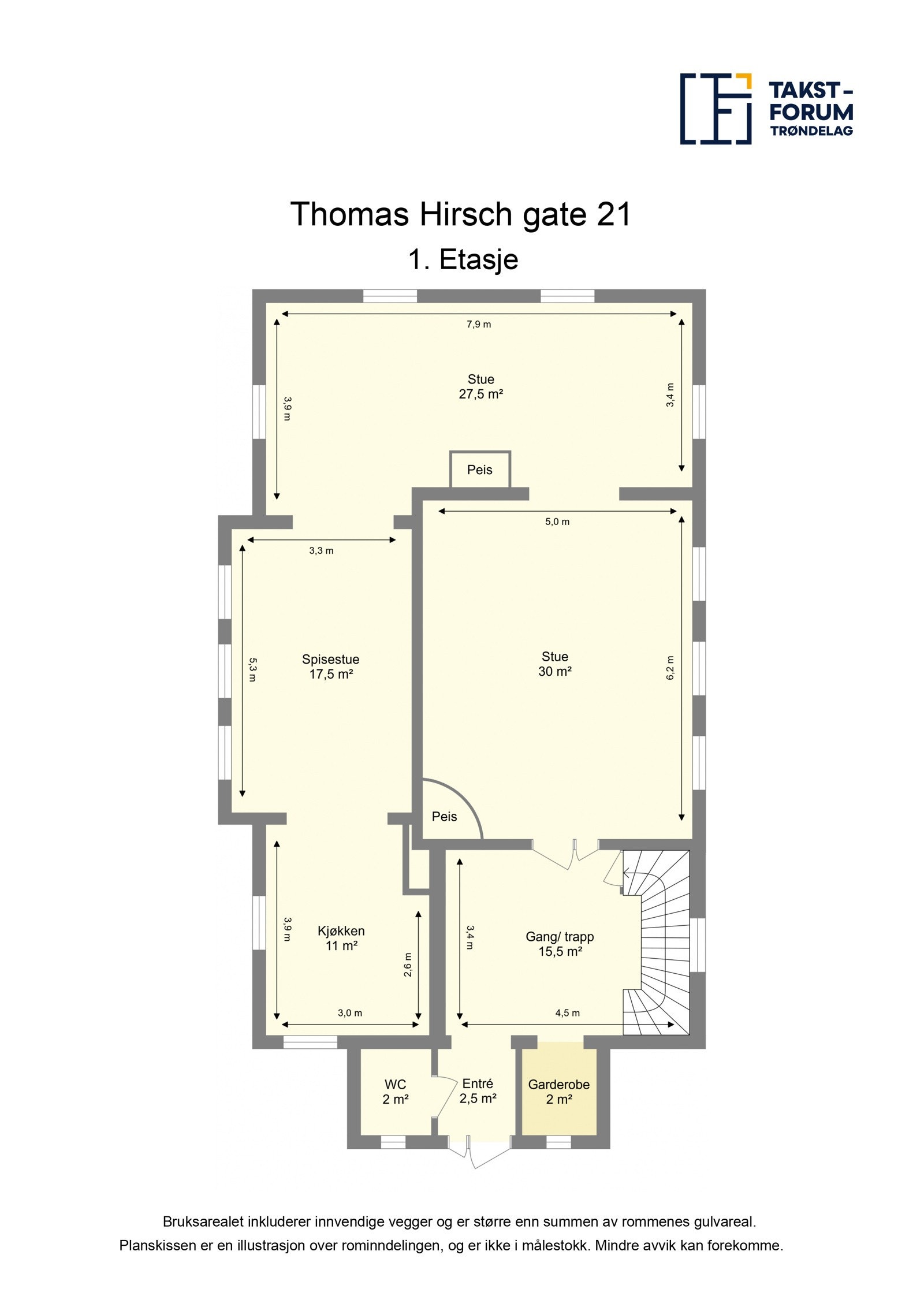 Planskisse 1.etasje. Galleribilde