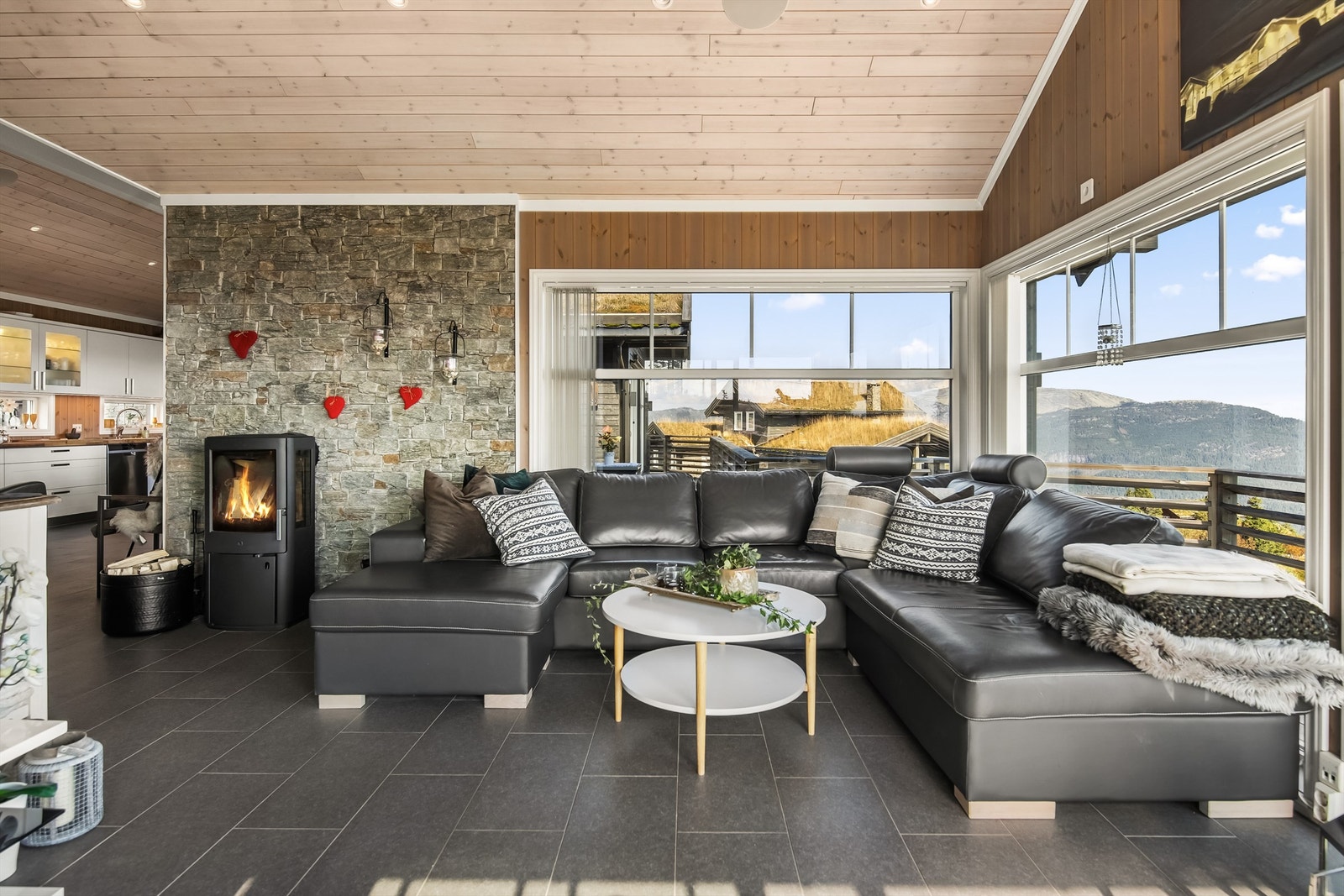 Vedovn i stuen for hygge og kjøligere årstider Galleribilde