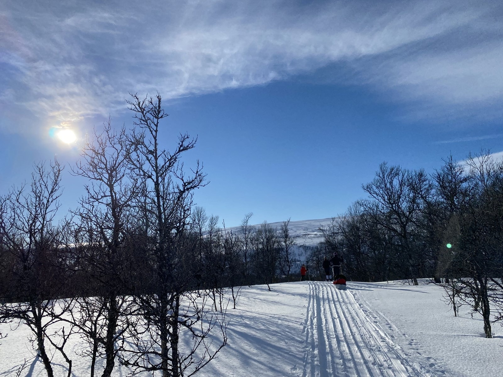 Like ved hytta kjøres det ofte scooterspor, som gjør det lett å komme seg til fjells. Ellers er det oppkjørte skiløyper en kort kjøretur fra hytta, både på Glåmos og i Ålen. Galleribilde