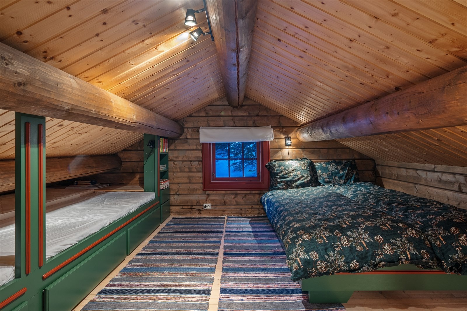 Med en stor hems på ca. 21 kvm gulvareal, er det gode muligheter for å ta med seg gjester til fjells. Galleribilde