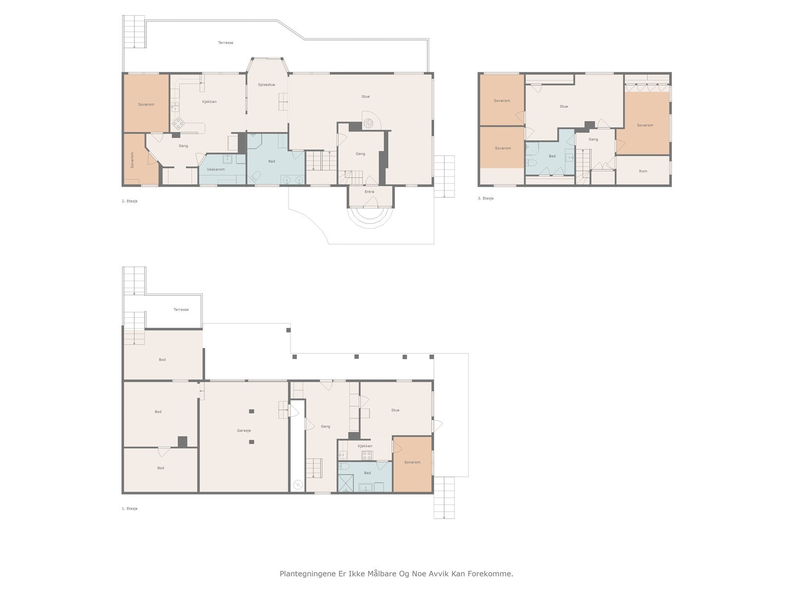 Plantegning alle etasjer. Galleribilde
