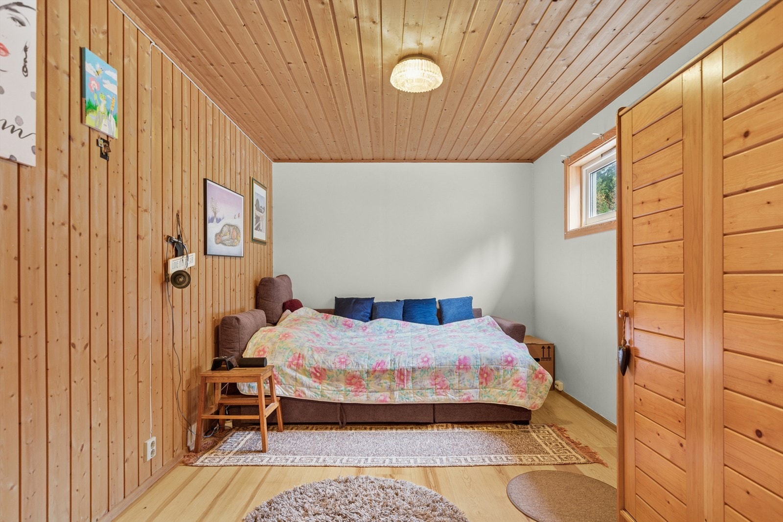 Dette rommet er sportsbod på byggetegning og dermed ikke godkjent som soverom Galleribilde