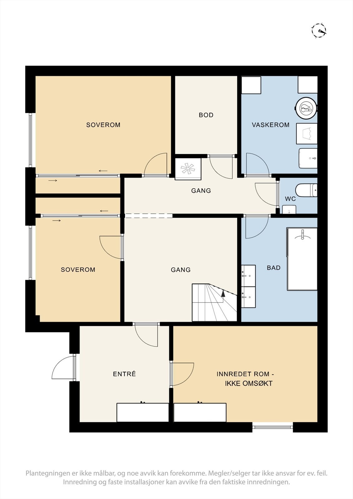 Plantegning, første plan. Galleribilde