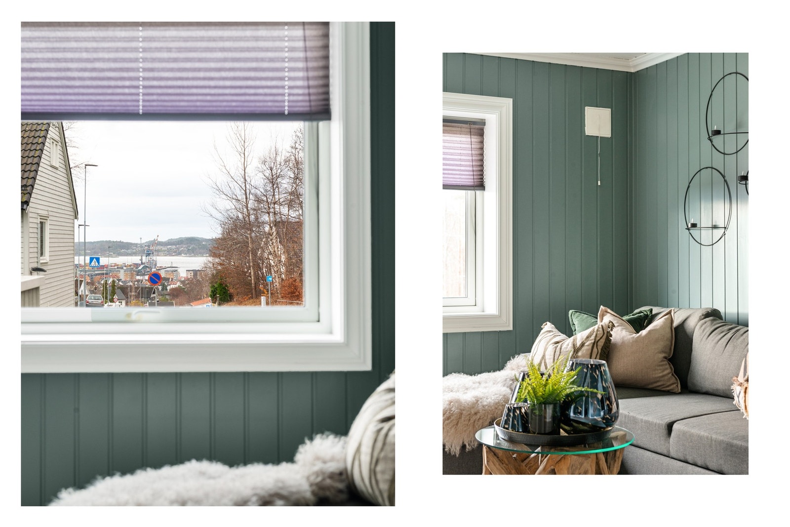 Stue med hyggelig utsyn. Galleribilde