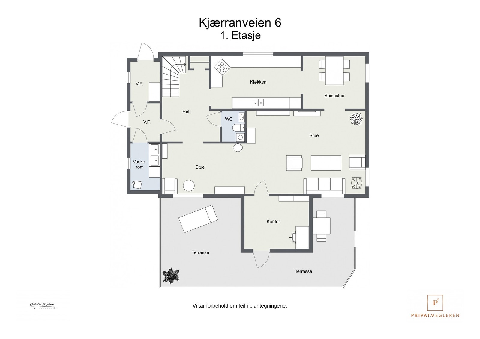 Plantegning 1. etasje Galleribilde