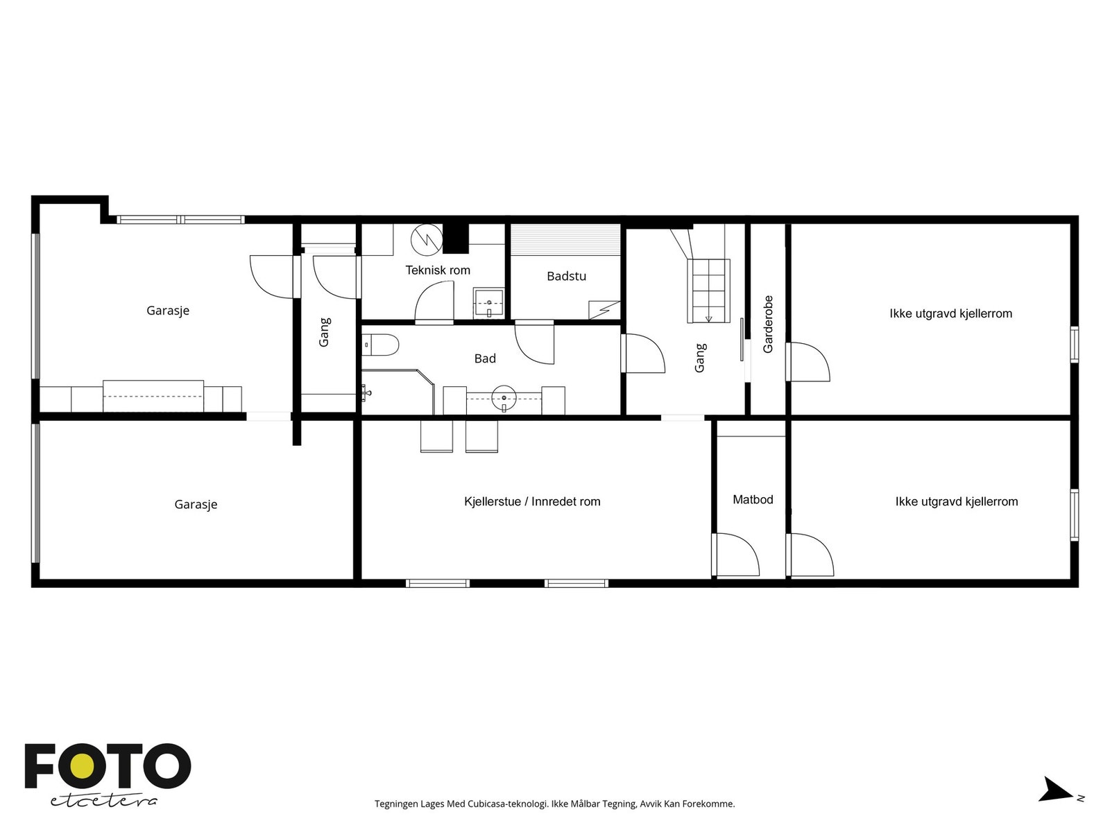 Planillustrasjon av boligens u.etg. Galleribilde