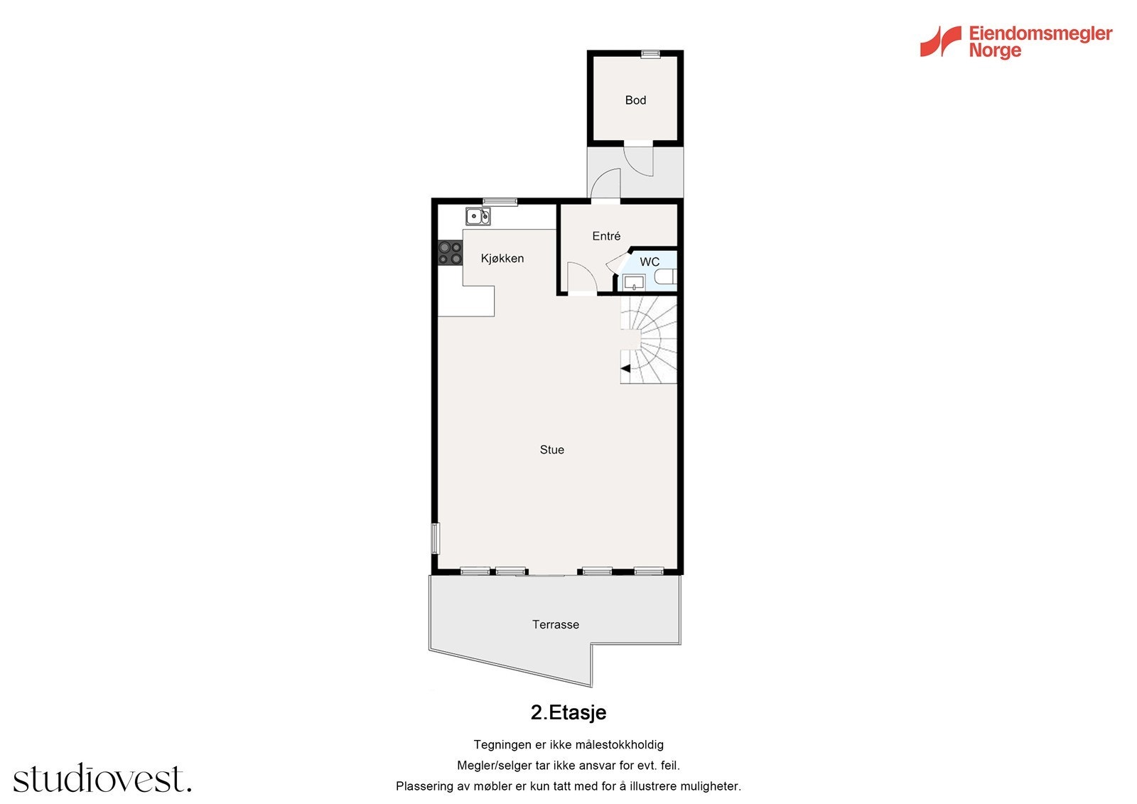 Planløsning 2.etasje Galleribilde