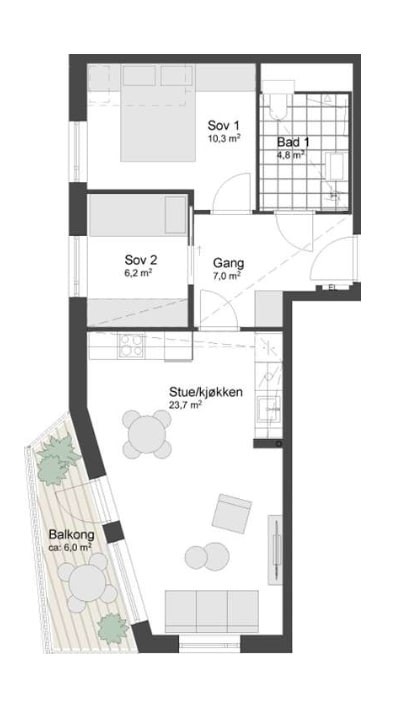 Plantegning Galleribilde