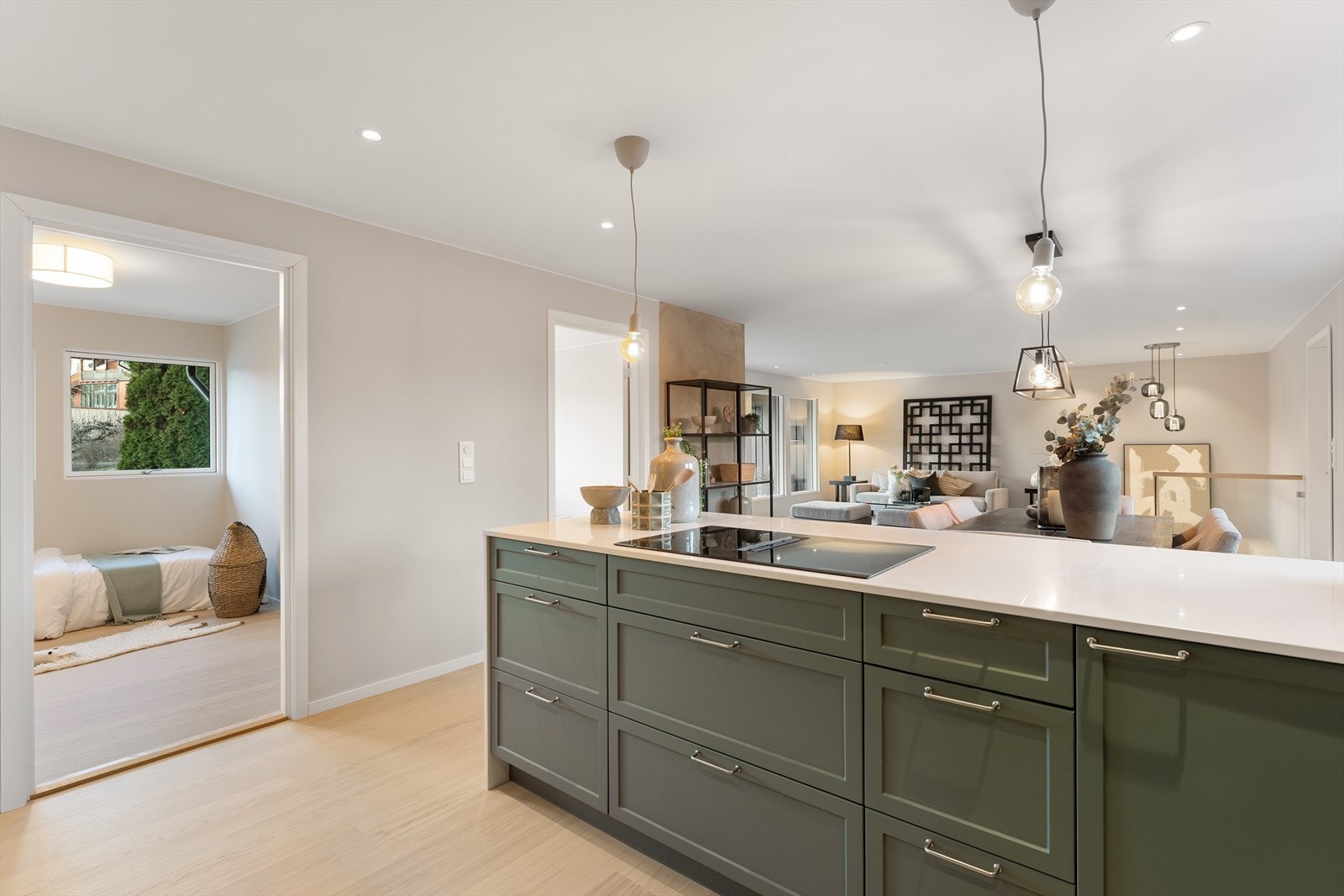 Integrert kullfilter avtrekksvifte i platetopp. Galleribilde