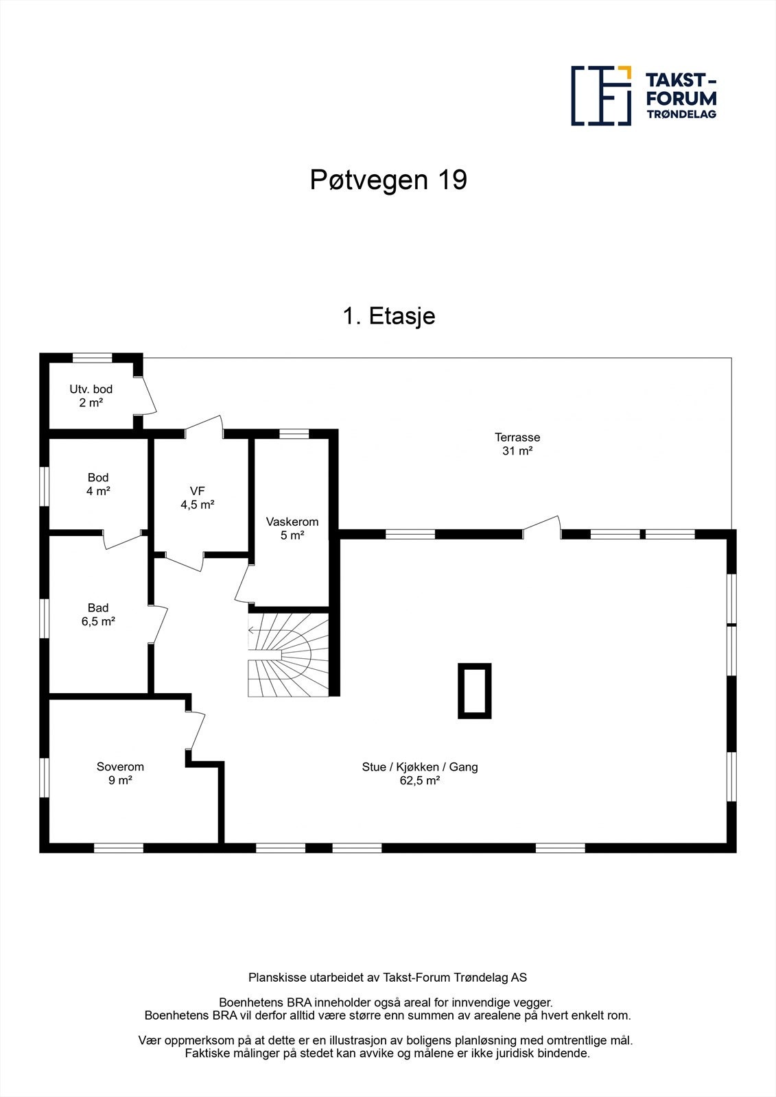Planskisse 1. etasje Galleribilde