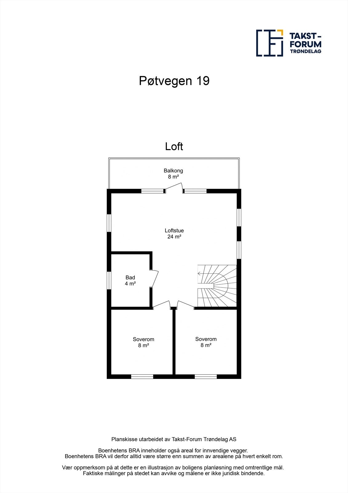 Planskisse loft Galleribilde