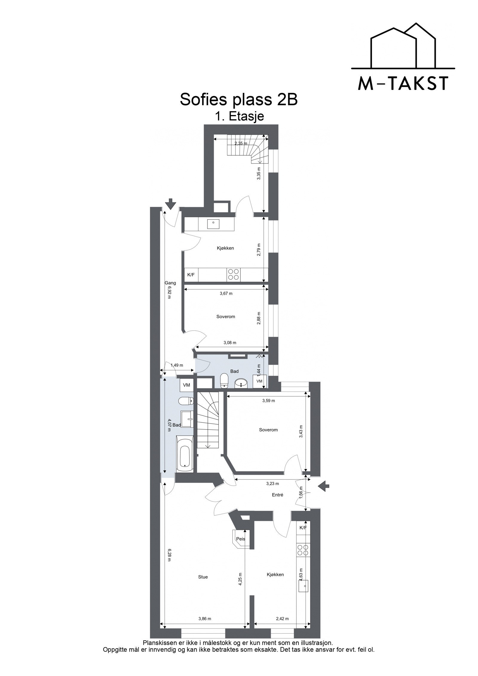 Plantegning 1.etasje Galleribilde