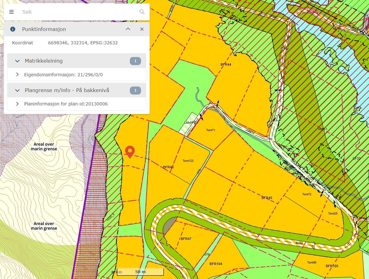 Utklipp fra reguleringsplan Galleribilde