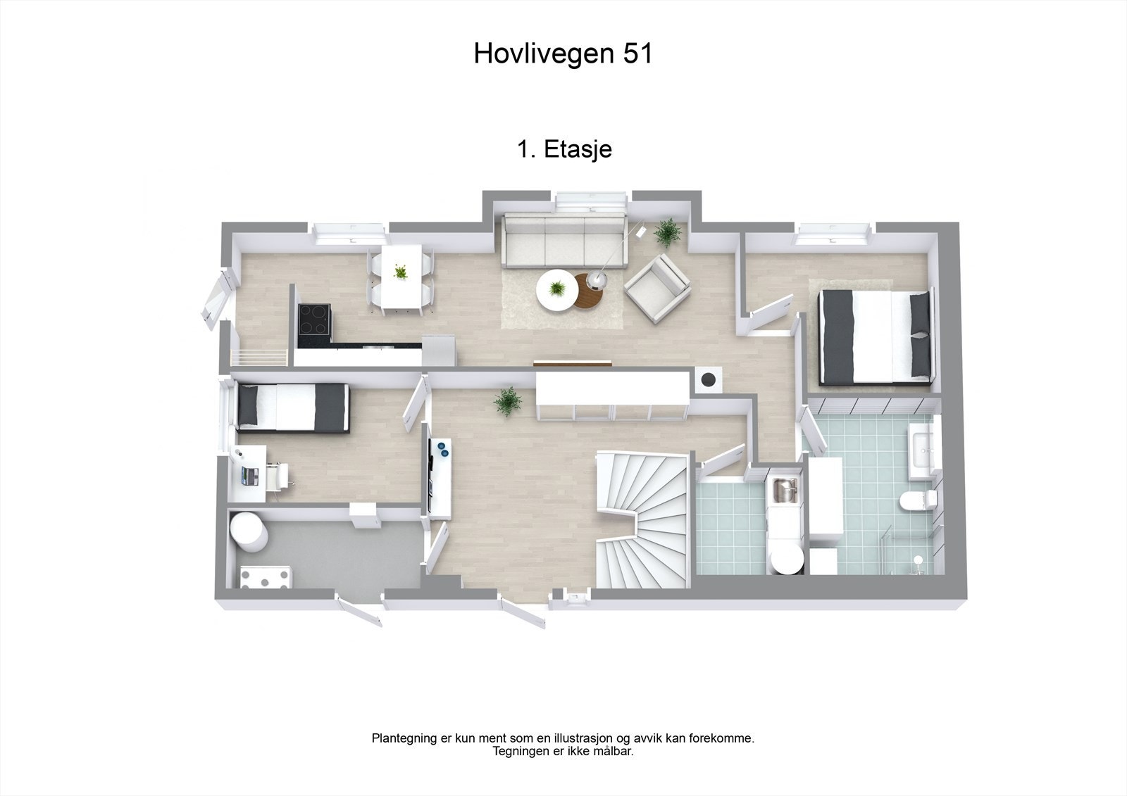 Plantegning 1. etasje. Galleribilde