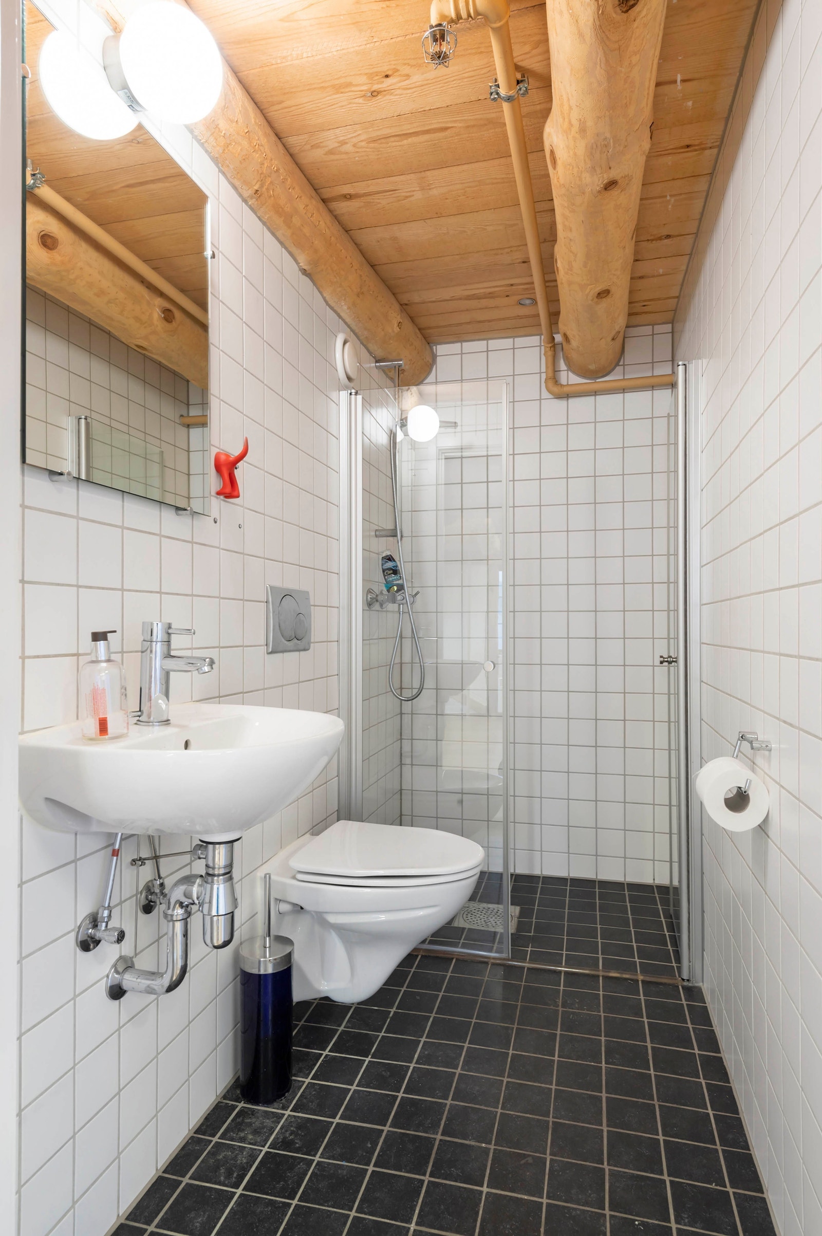 Toalett med dusj Galleribilde