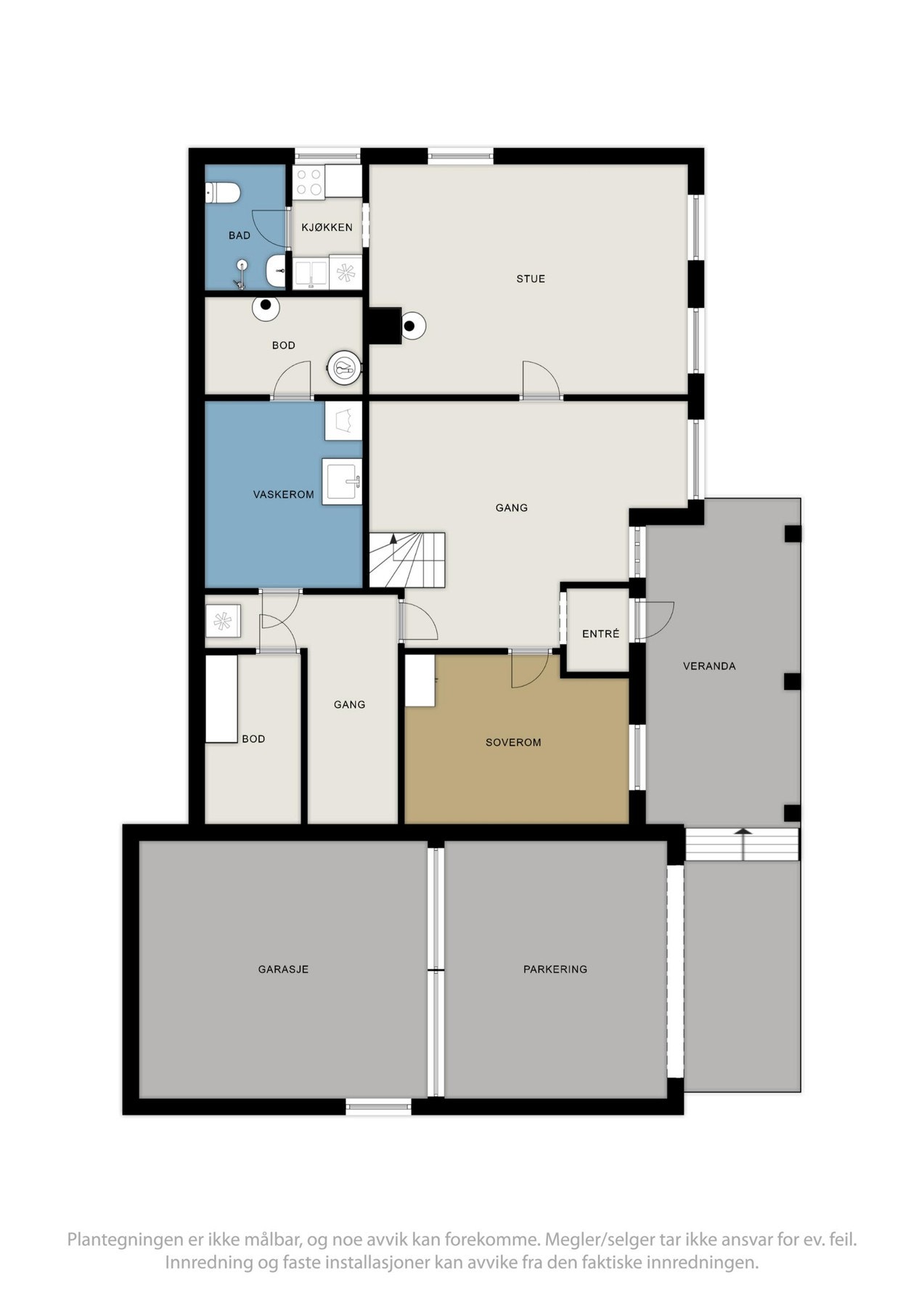 Plantegninger av sokkeletasjen. Galleribilde