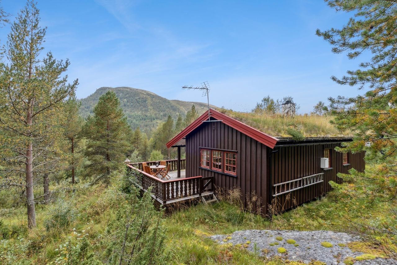 Hytta er plassert på en naturtomt, og ble tilbygget og delvis oppgradert i 2009. Galleribilde